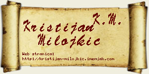 Kristijan Milojkić vizit kartica